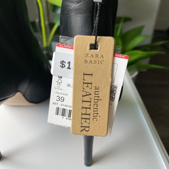 Zara Leather Heeled Booties - Picture 7 of 8